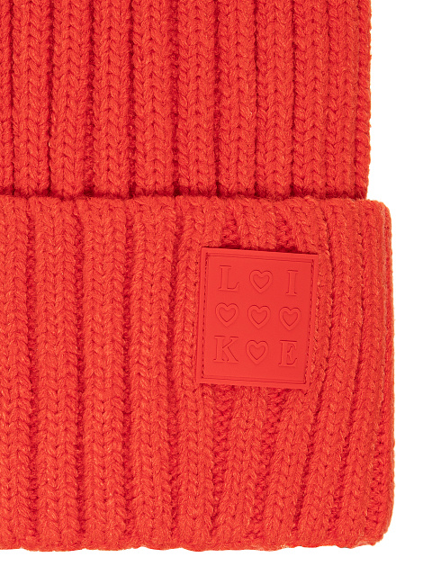 Red "Like" Patch Beanie, 2 Red "Like" Patch Beanie, 2