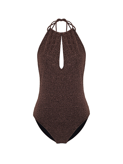 Brown Lurex Jersey Bodysuit, 1 Brown Lurex Jersey Bodysuit, 1