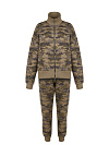 Трикотажный костюм цвета хаки с камуфляжным принтом 