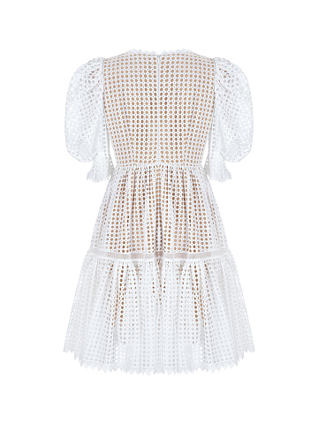 White Cotton Midi Dress, 2