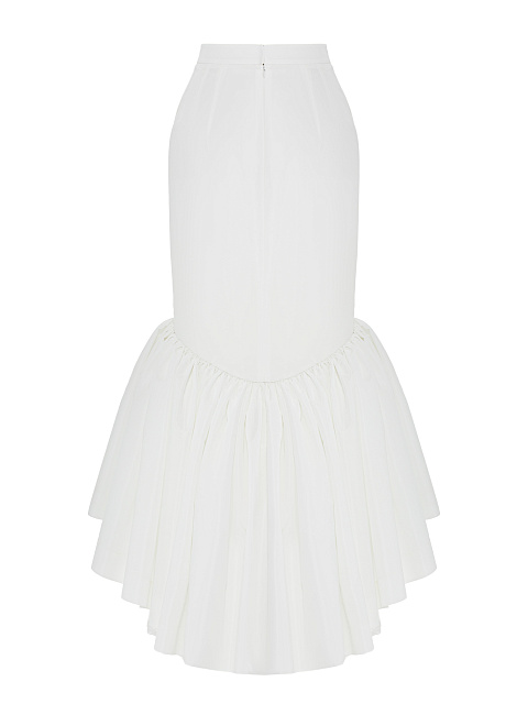 White taffeta maxi skirt, 5