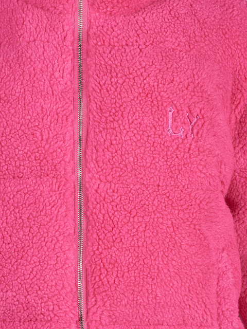 Hot Pink Teddy Padded Jacket, 3