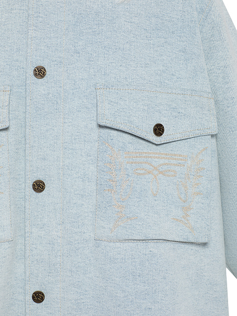 Light Blue Denim & Shearling Parka, 3 Light Blue Denim & Shearling Parka, 3