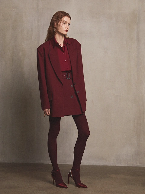 Burgundy oversized blouse, 6 Burgundy oversized blouse, 6