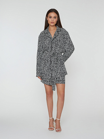 Black pajamas with leopard print, 2