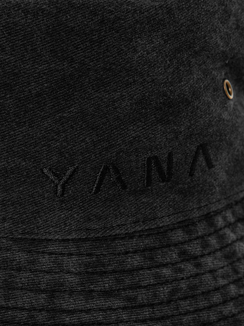 Black Cotton "Yana" Bucket Hat, 3