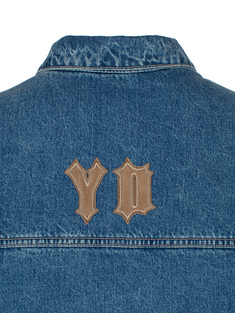 Light blue denim jacket with beige lining, 5