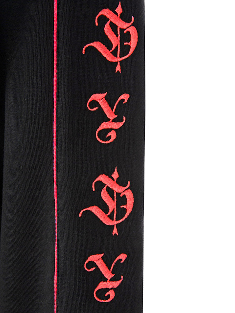 Black & Hot Pink YD Embroidered Jersey Suit, 5 Black & Hot Pink YD Embroidered Jersey Suit, 5