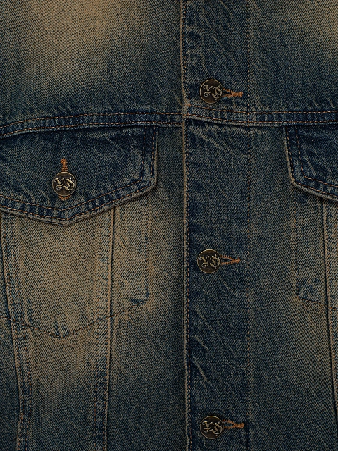 Blue & Beige Beaded Denim Jacket, 3 Blue & Beige Beaded Denim Jacket, 3
