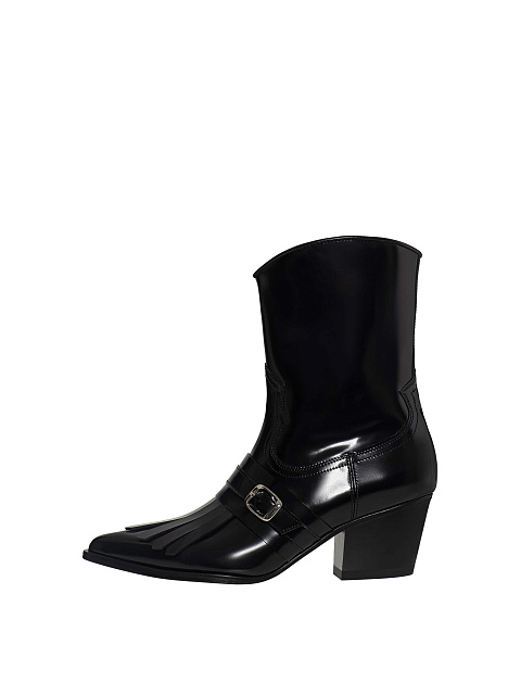Black leather cowboy boots, 2
