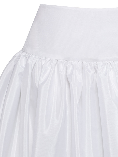 White taffeta balloon skirt, 3 White taffeta balloon skirt, 3
