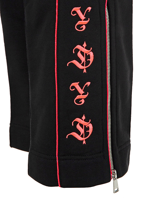 Black & Hot Pink YD Embroidered Jersey Suit, 6 Black & Hot Pink YD Embroidered Jersey Suit, 6