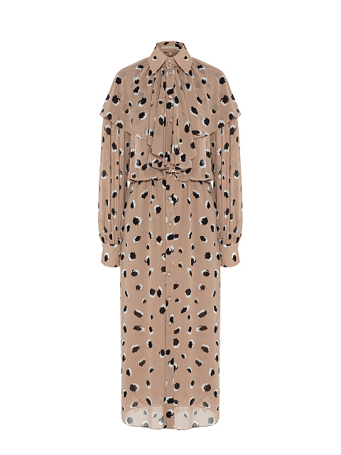 Chiffon dress with leopard print, 1