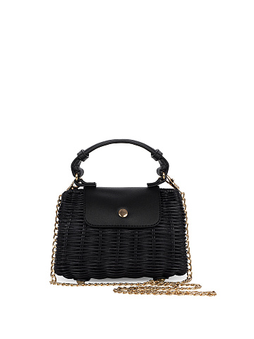 Black Wicker Mini Bag, 1