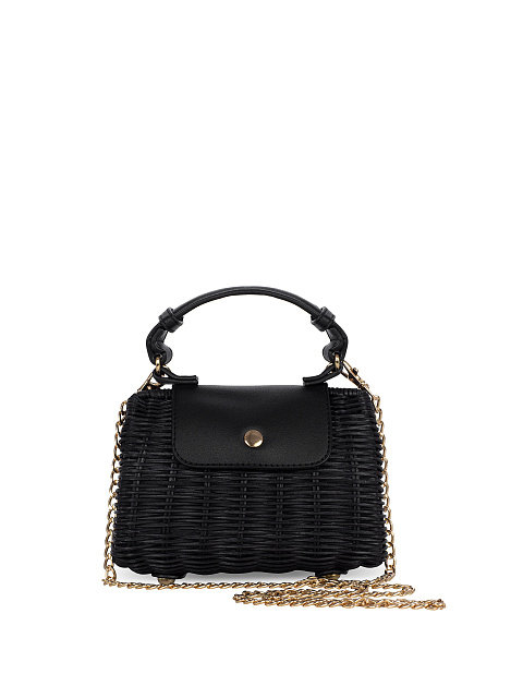 Black Wicker Mini Bag, 1 Black Wicker Mini Bag, 1