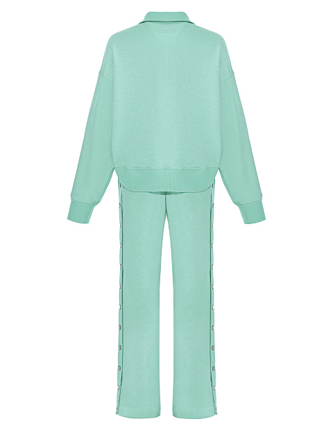 Mint Green "Yana" Embroidered Jersey Suit, 2