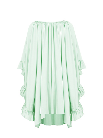 Mint Rayon Ruffled Mini Dress, 2