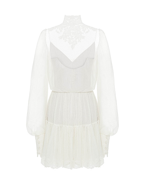 White double-layer cotton dress, 2