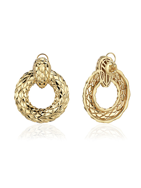 "Dragon" earrings in yellow gold, 4