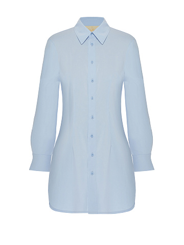 Light Blue Poplin Shirt Dress, 1