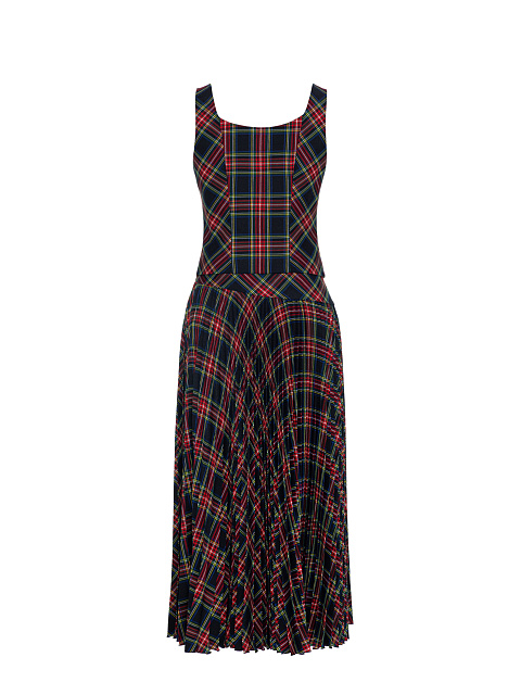 Blue & Red Checked Vest & Skirt, 2 Blue & Red Checked Vest & Skirt, 2
