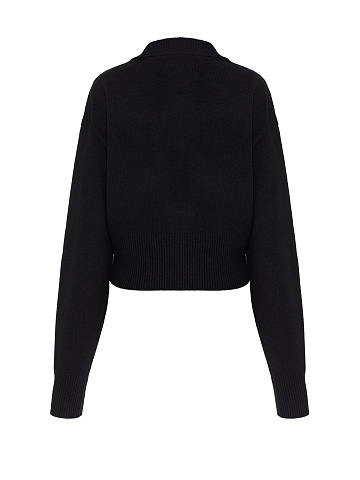 Black merino wool jumper, 2