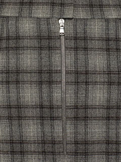 Grey Check Wool Midi Skirt Set, 7 Grey Check Wool Midi Skirt Set, 7