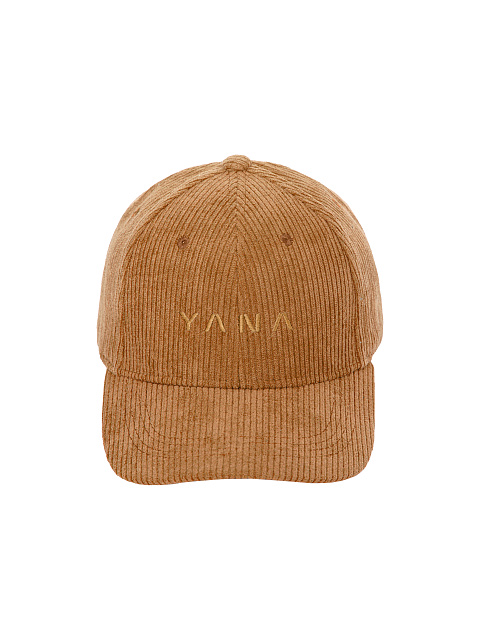 Caramel corduroy cap with Yana embroidery, 2 Caramel corduroy cap with Yana embroidery, 2