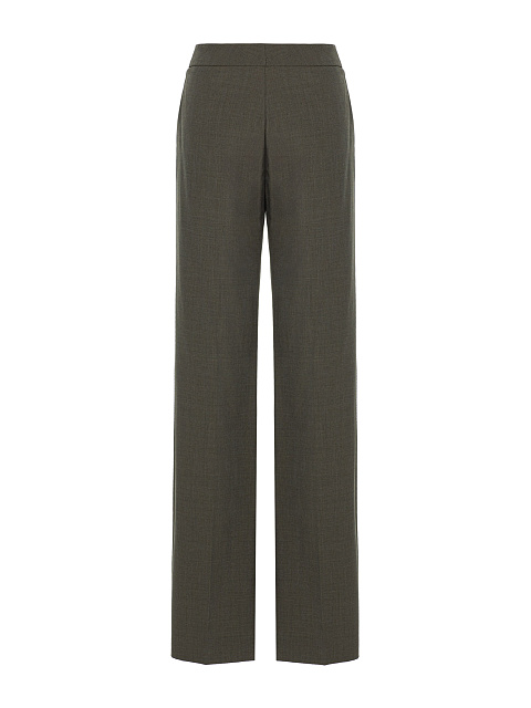 Straight-leg Khaki Trousers Made From Suiting Fabric, 2