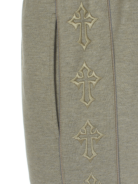 Khaki Jersey Set With Cross Embroidery, 5