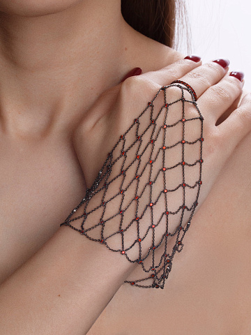 Black Gold Garnet Slave Bracelet, 2