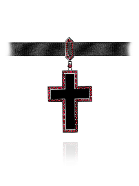 Black Gold Agate Ruby Pendant, 1