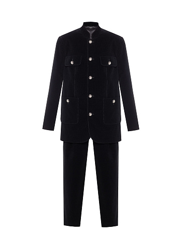Black Velvet Jacket And Trouser Suit, 1