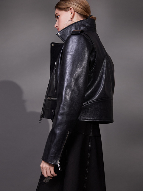 Black Leather Biker Jacket, 11