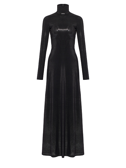 Black Rayon Lurex Maxi Dress, 1 Black Rayon Lurex Maxi Dress, 1