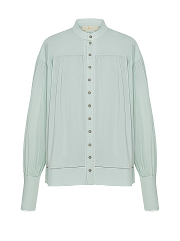 Mint oversized cotton blouse, 1