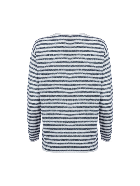 Light striped cashmere pullover with lurex, 2