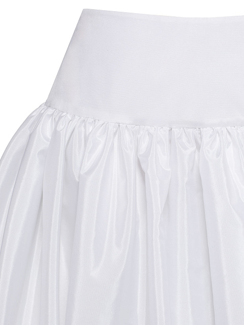 White Taffeta Midi Skirt, 4 White Taffeta Midi Skirt, 4