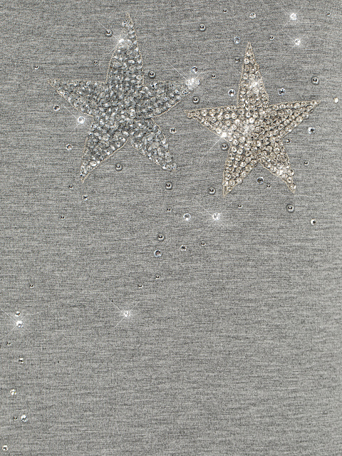 Grey Rhinestones Jersey Tank Top, 3 Grey Rhinestones Jersey Tank Top, 3