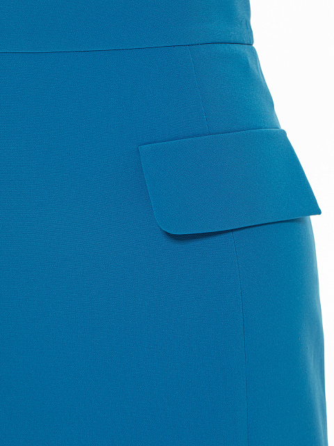 Electric Blue Wool Midi Skirt Suit, 5 Electric Blue Wool Midi Skirt Suit, 5