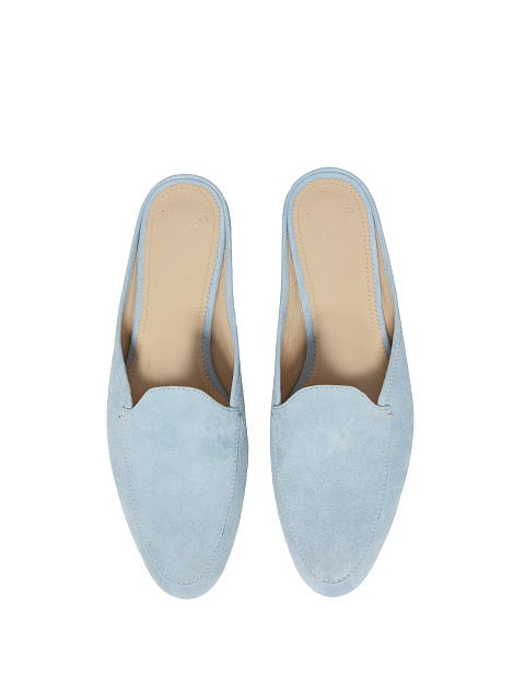 Light Blue Suede Mules, 4