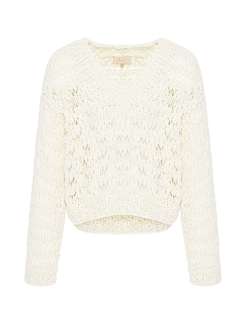 White Silk & Cashmere Cropped Sweater, 1 White Silk & Cashmere Cropped Sweater, 1