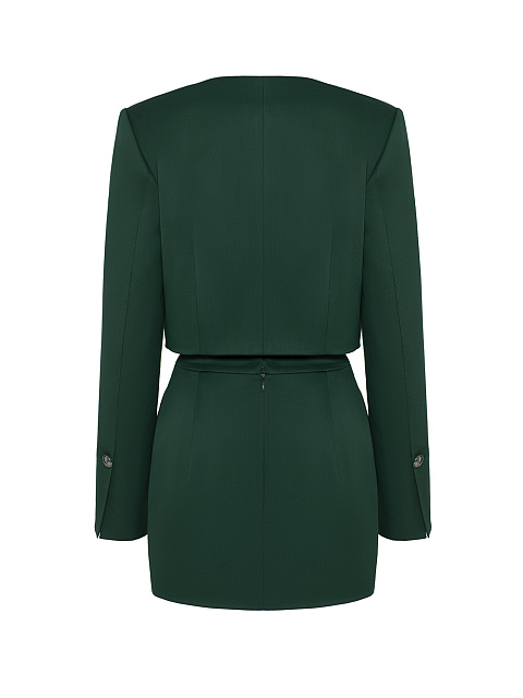 Green wool two-piece suit , 2 Green wool two-piece suit , 2