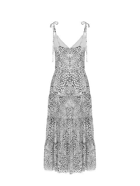 White sundress with leopard print, 2 White sundress with leopard print, 2