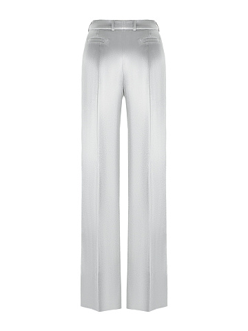Silver Velvet Straight Leg Trousers, 2