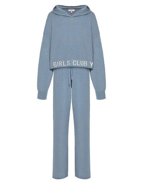 Light Blue "Hot Girls Club" Cashmere Suit, 1 Light Blue "Hot Girls Club" Cashmere Suit, 1