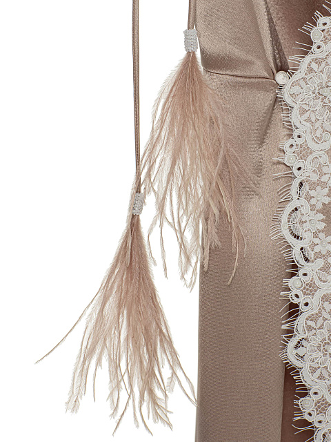 Mini silk dress with lace, 3