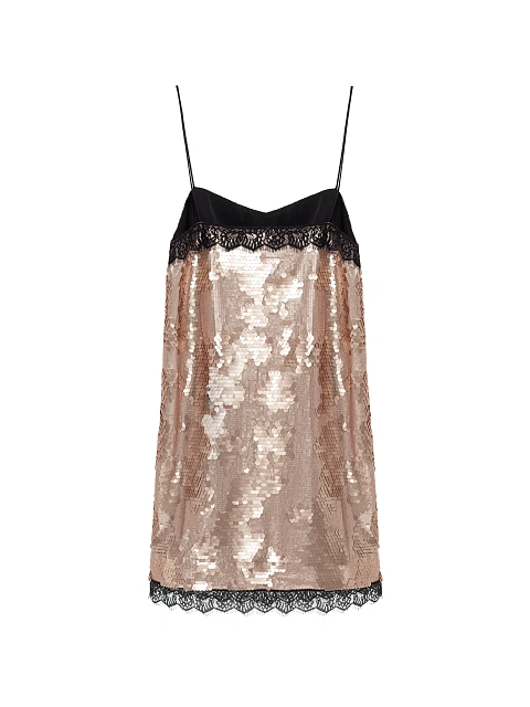 Light Pink Lace Trim Sequin Mini Dress, 2 Light Pink Lace Trim Sequin Mini Dress, 2