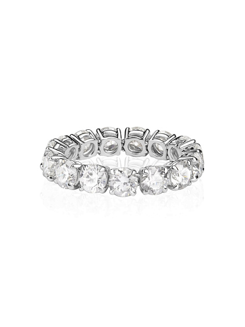 White gold ring with round diamonds, 3