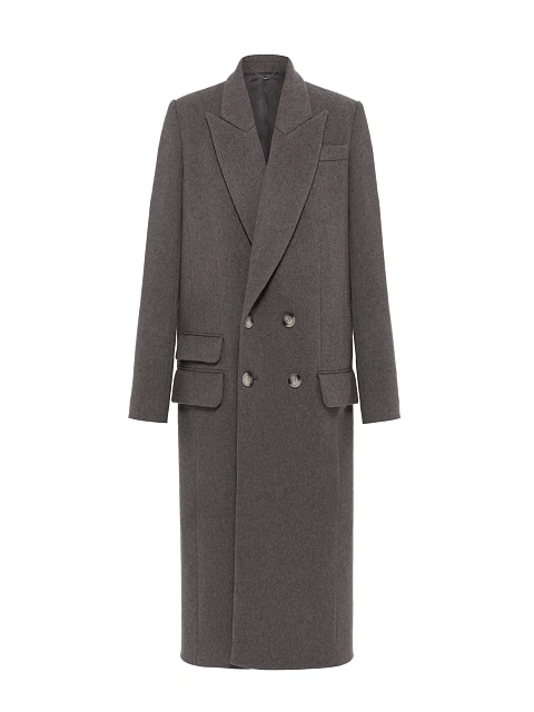 Gray Melange Cashmere Coat, 1 Gray Melange Cashmere Coat, 1